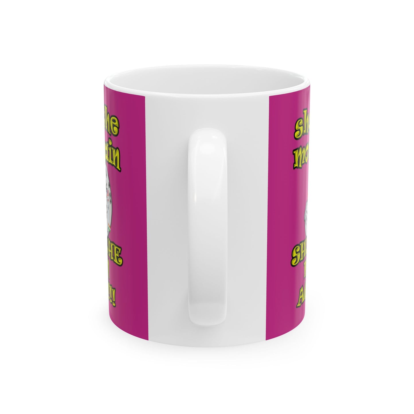 shoot the moon again - White Mug (pink)
