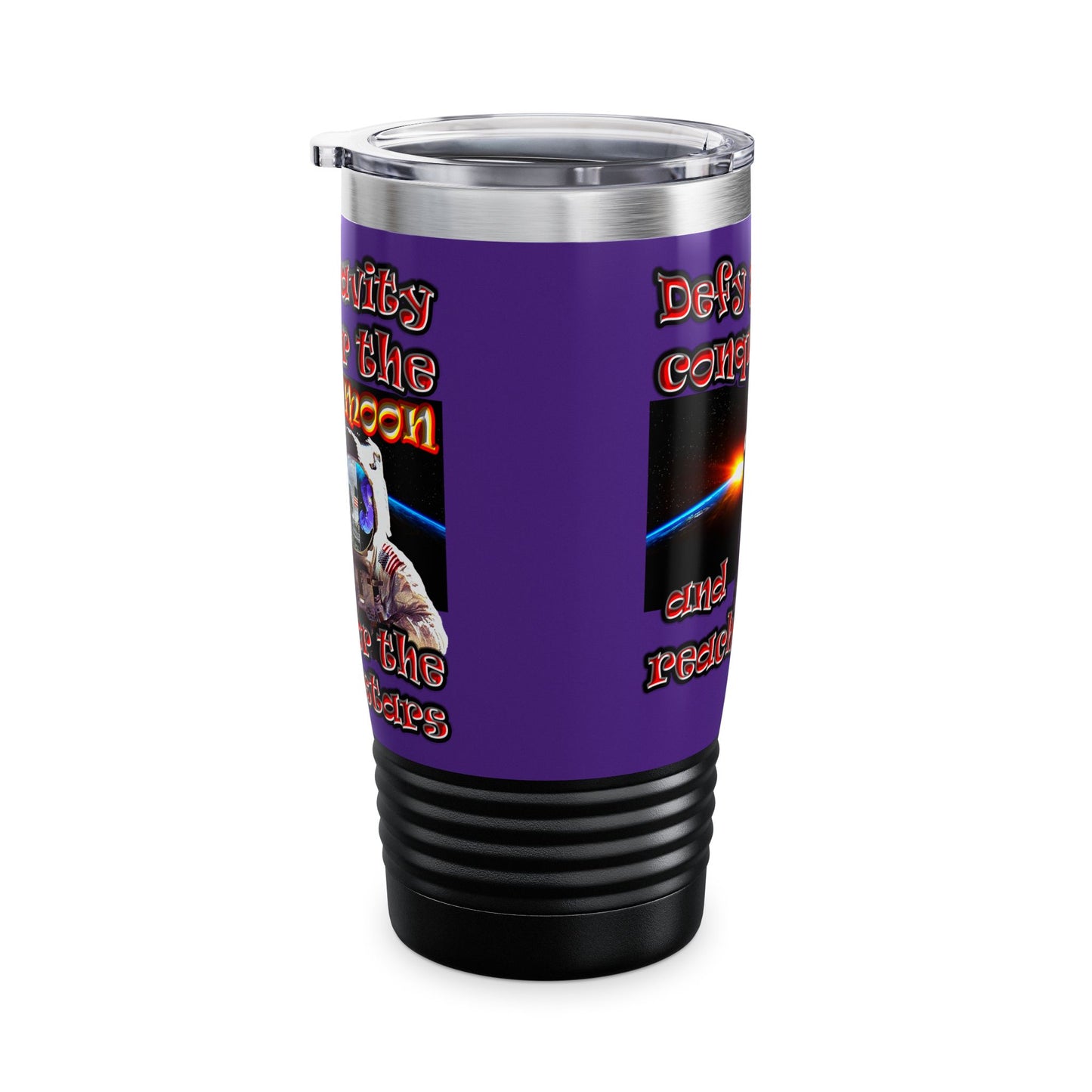 defy conquer reach - Ringneck Tumbler, 20oz (purple)