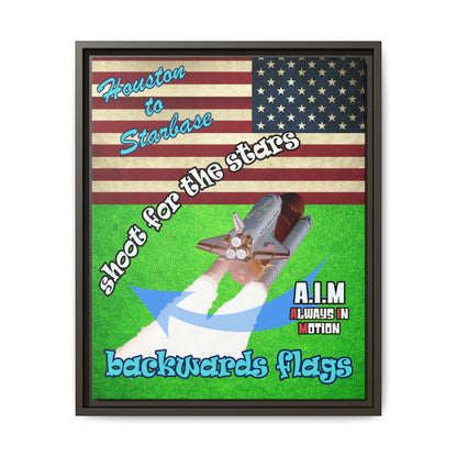 shoot for the stars - framed canvas art (green turf)