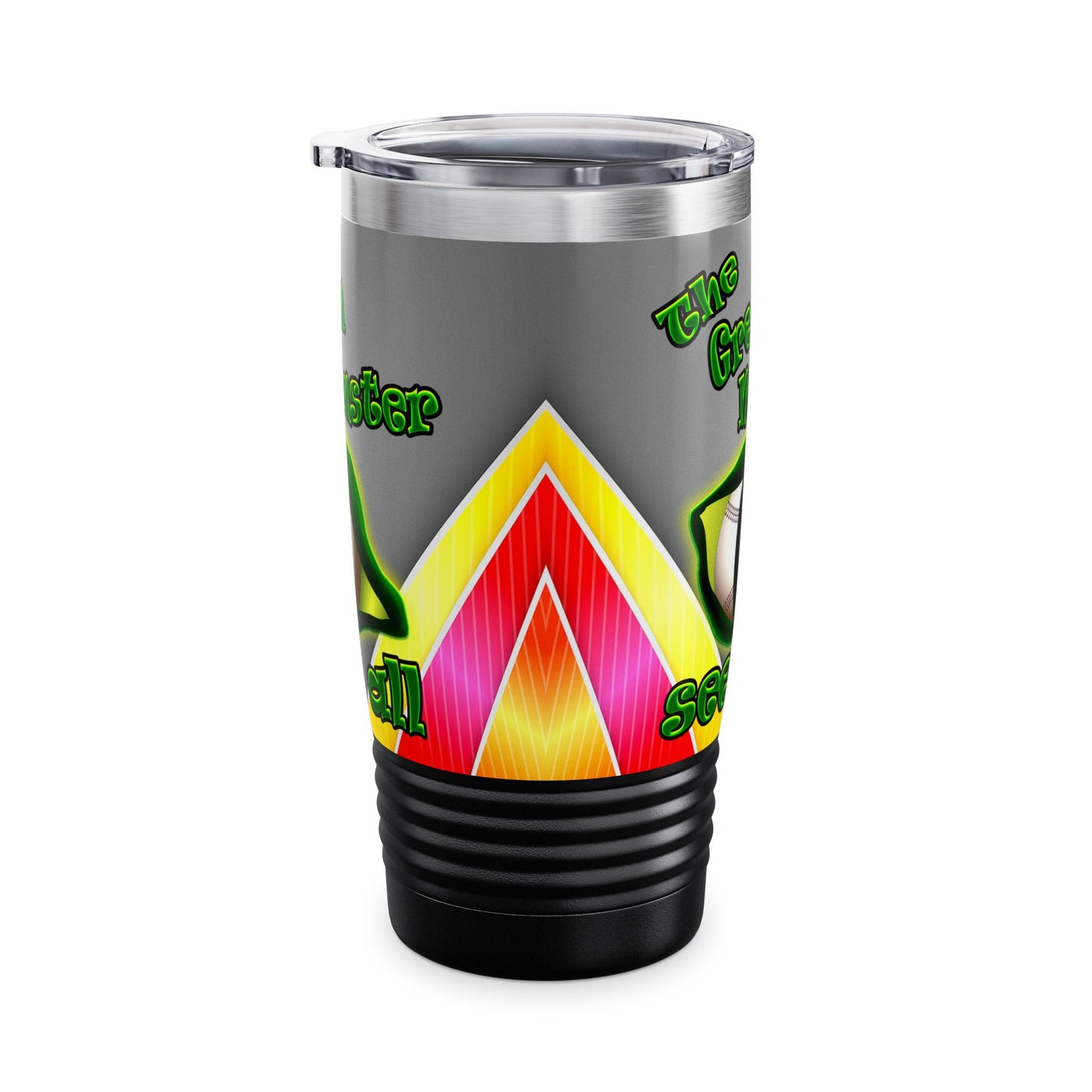 green monster - Ringneck Tumbler, 20oz (rainbow split)