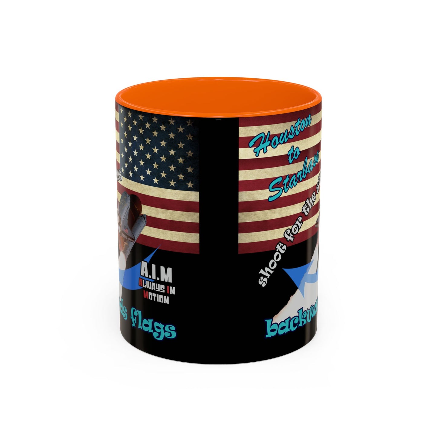 shoot for the stars - Accent Mug (black)