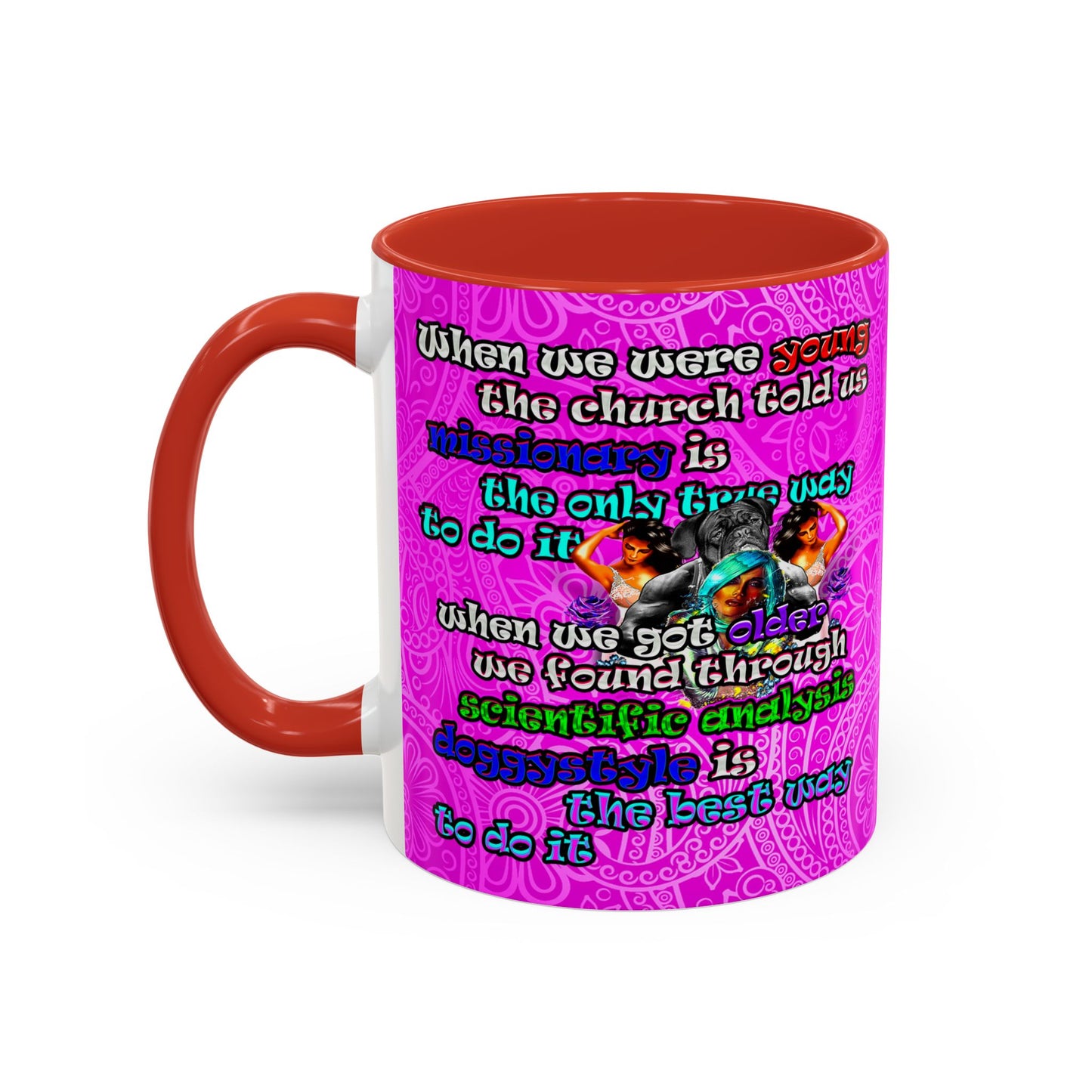 doggystyle - Accent Mug (pink swirl)