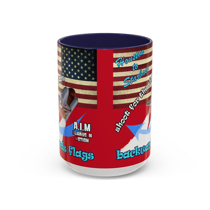 shoot for the stars - Accent Mug (dark red)
