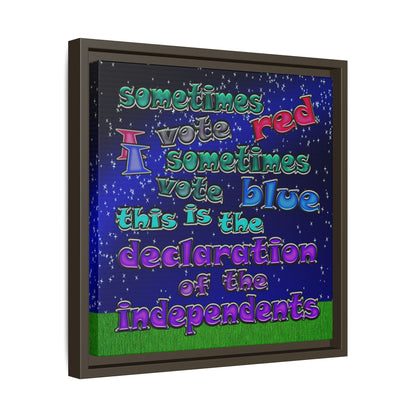 declaration of the independents - framed canvas art ('snoops' background)