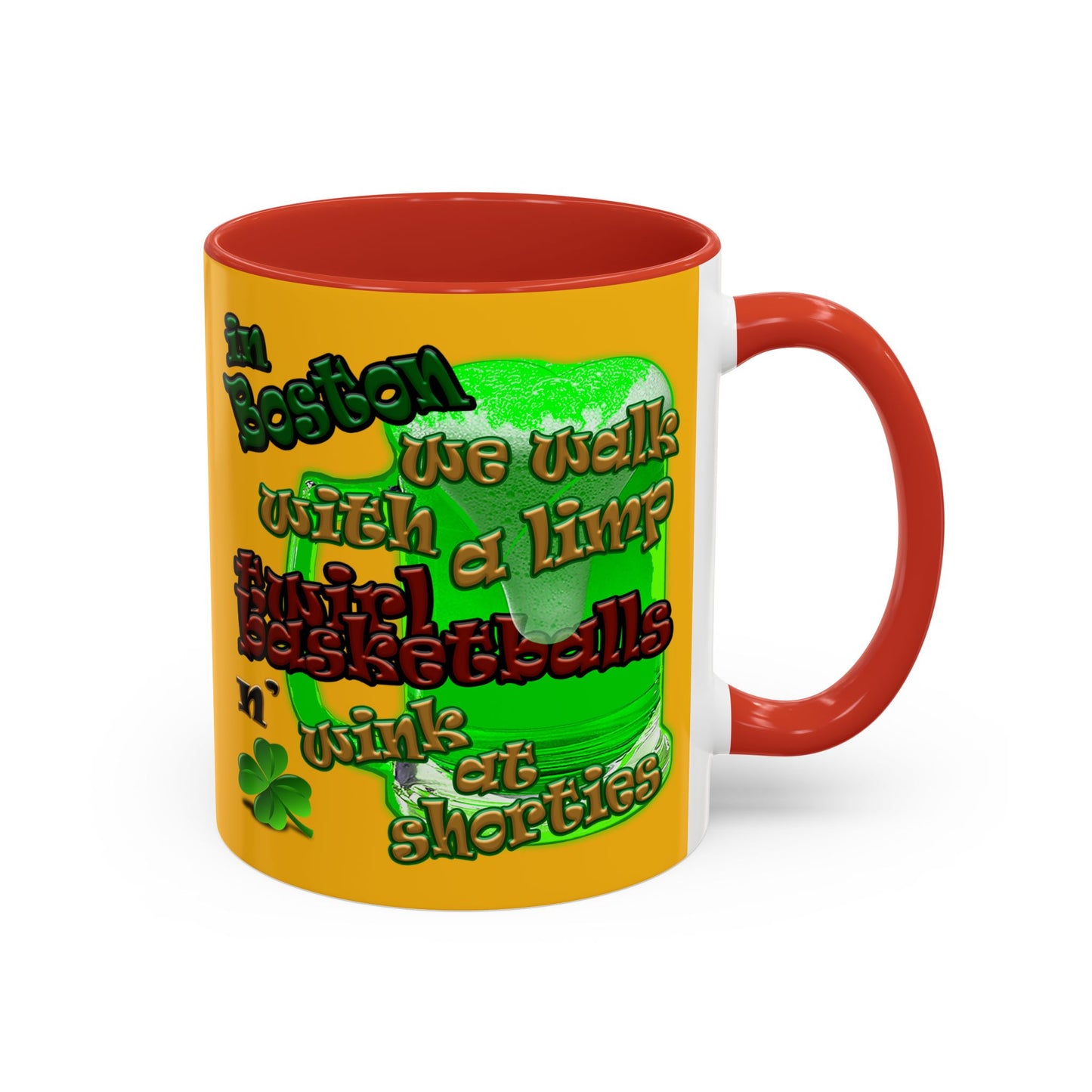 celtics logo - Accent Mug (yellow)