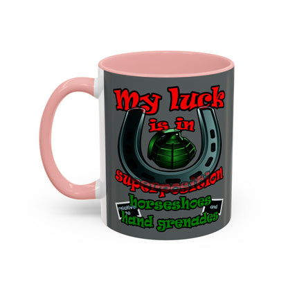 my luck - Accent Mug (dark grey)