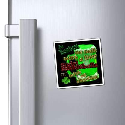 celtics logo - Magnets - (black)