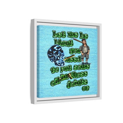 og - framed canvas art (faded blue)