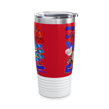 drop the beat - Ringneck Tumbler, 20oz (dark red)