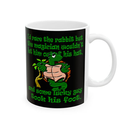 turtle race - White Mug (black)