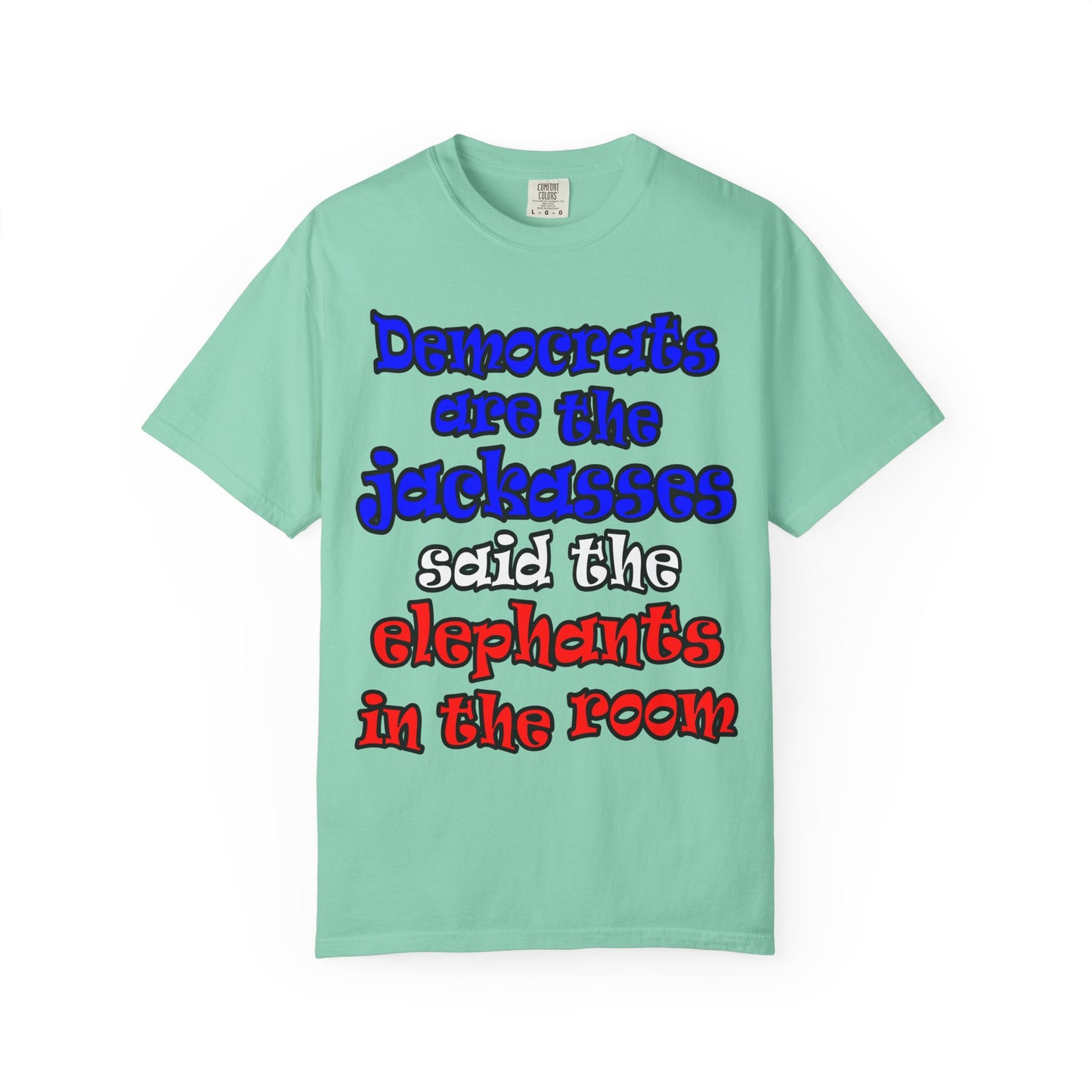 donkeys and elephants - Unisex Garment-Dyed T-shirt
