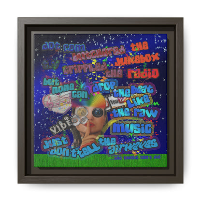 drop the beat - framed canvas art ('snoops' background)