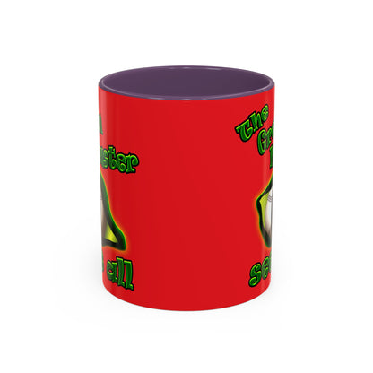 green monster - Accent Mug (red)