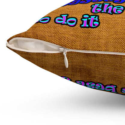 doggystyle - Spun Polyester Square Pillow - (dichromatic brown papyrus)