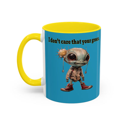 I don't care that your grey - Accent Mug (turquoise)