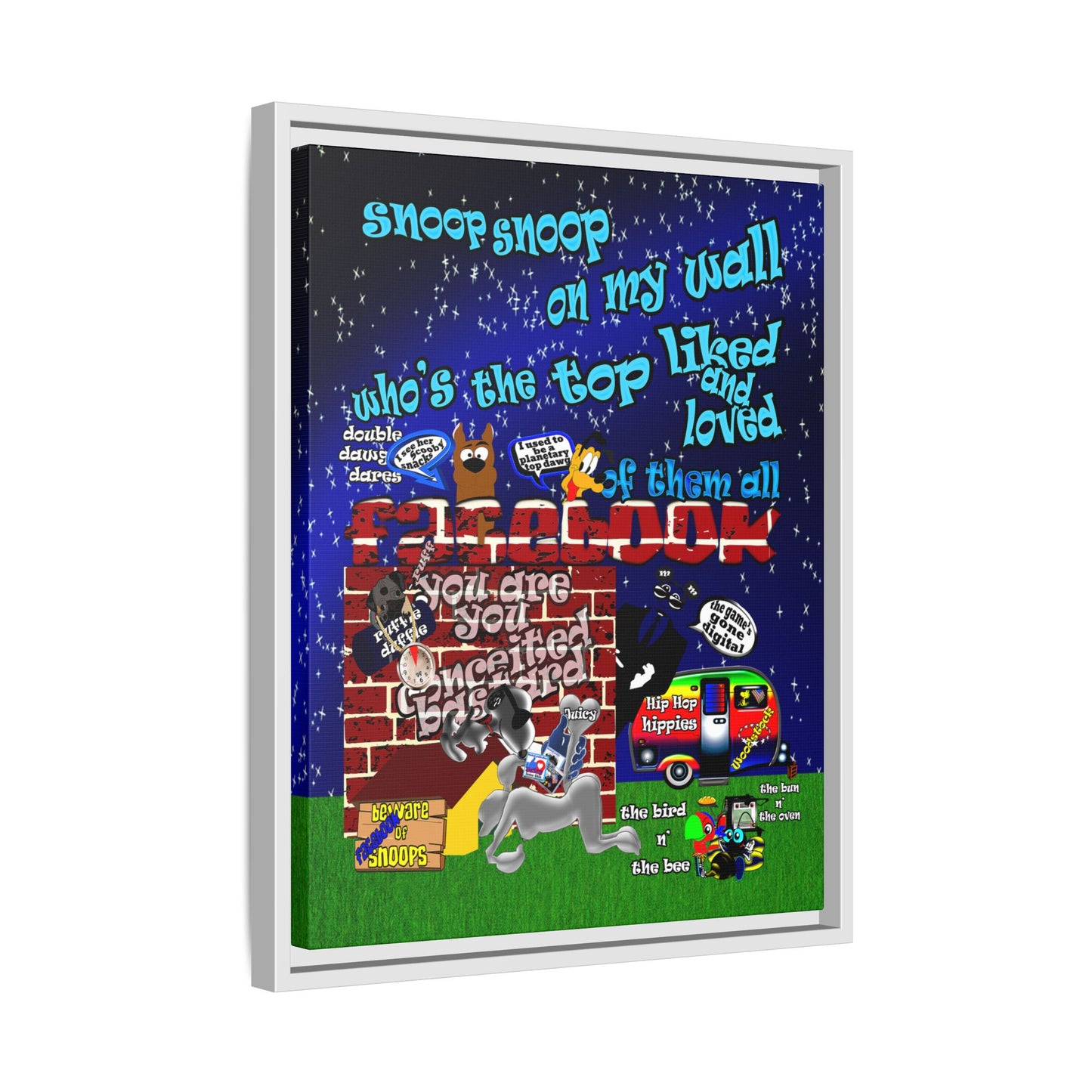 snoops - framed canvas art