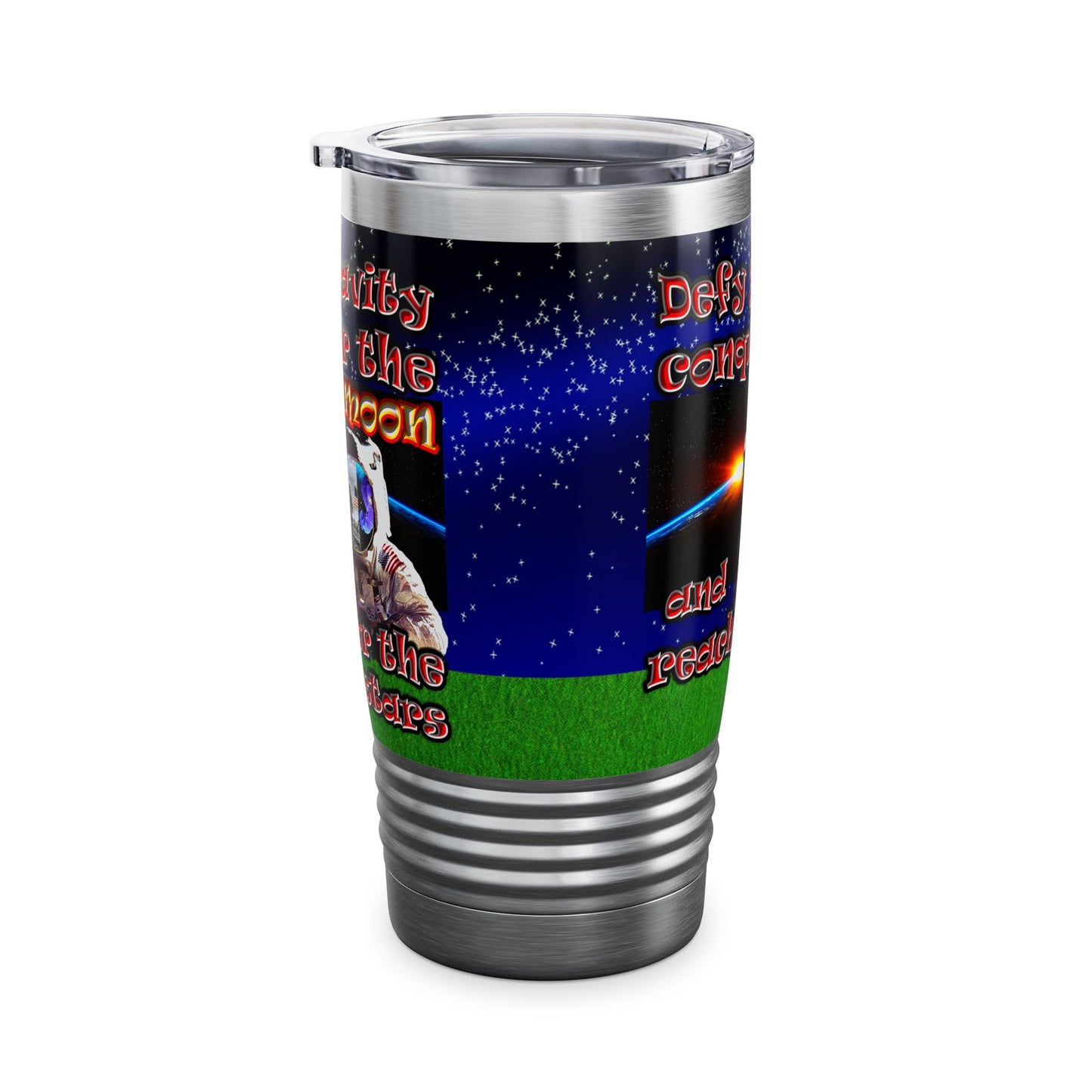 defy conquer reach - Ringneck Tumbler, 20oz ('snoops' background)