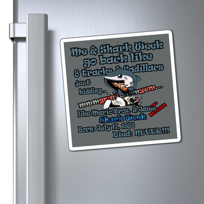 shark week - Magnets - (dark grey)