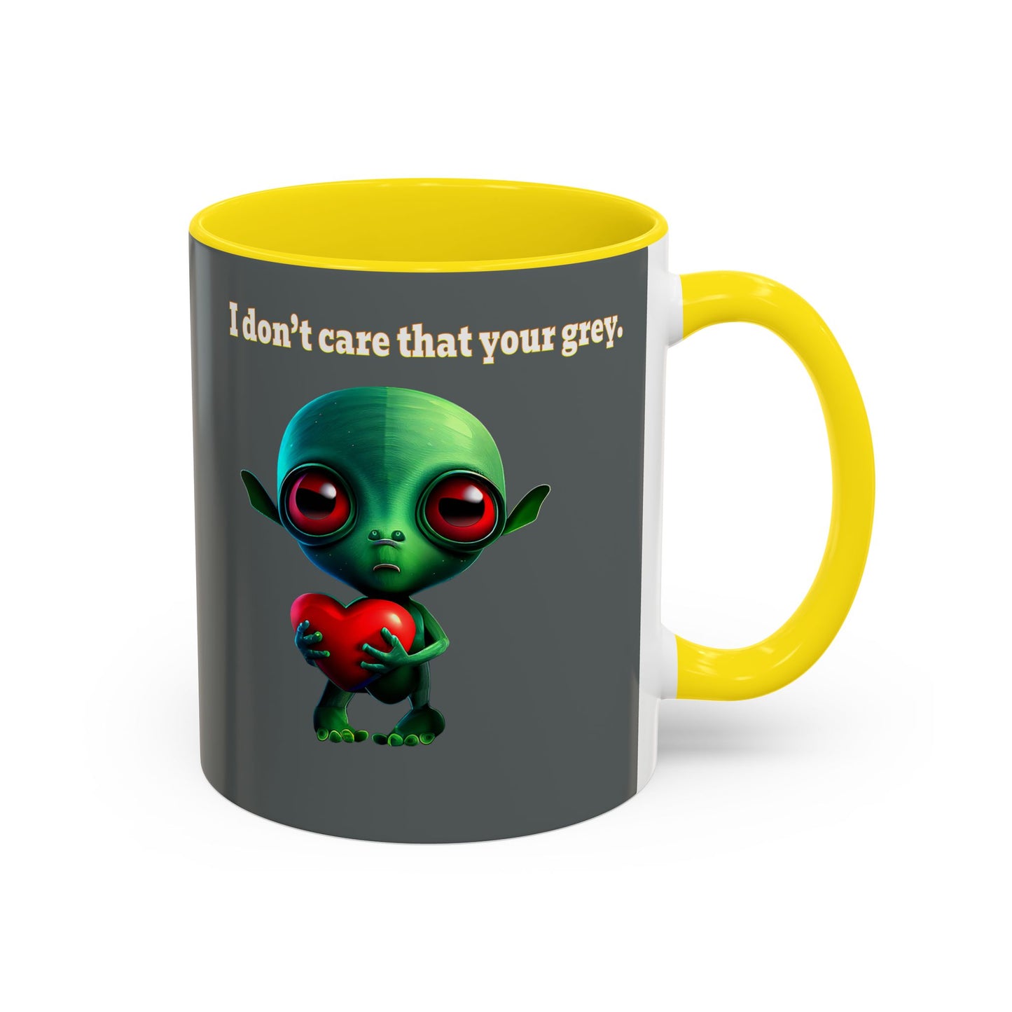 I don't care that your grey - Accent Mug (dark grey)