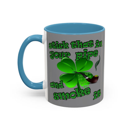 celtics logo - Accent Mug (grey)