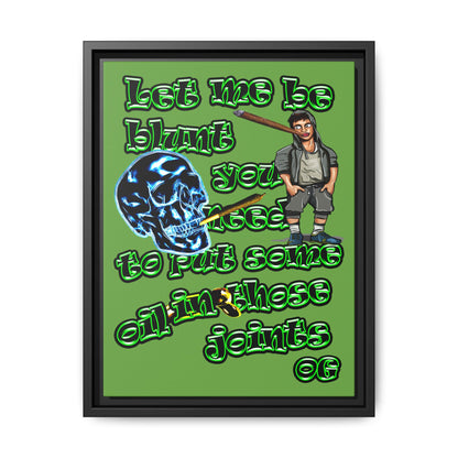 og - framed canvas art (green)