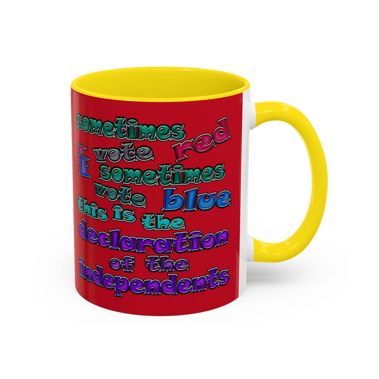 declaration of the independents - Accent Mug (dark red)
