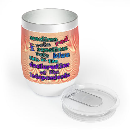 declaration of the independents - Chill Wine Tumbler (yellow-orange wave)