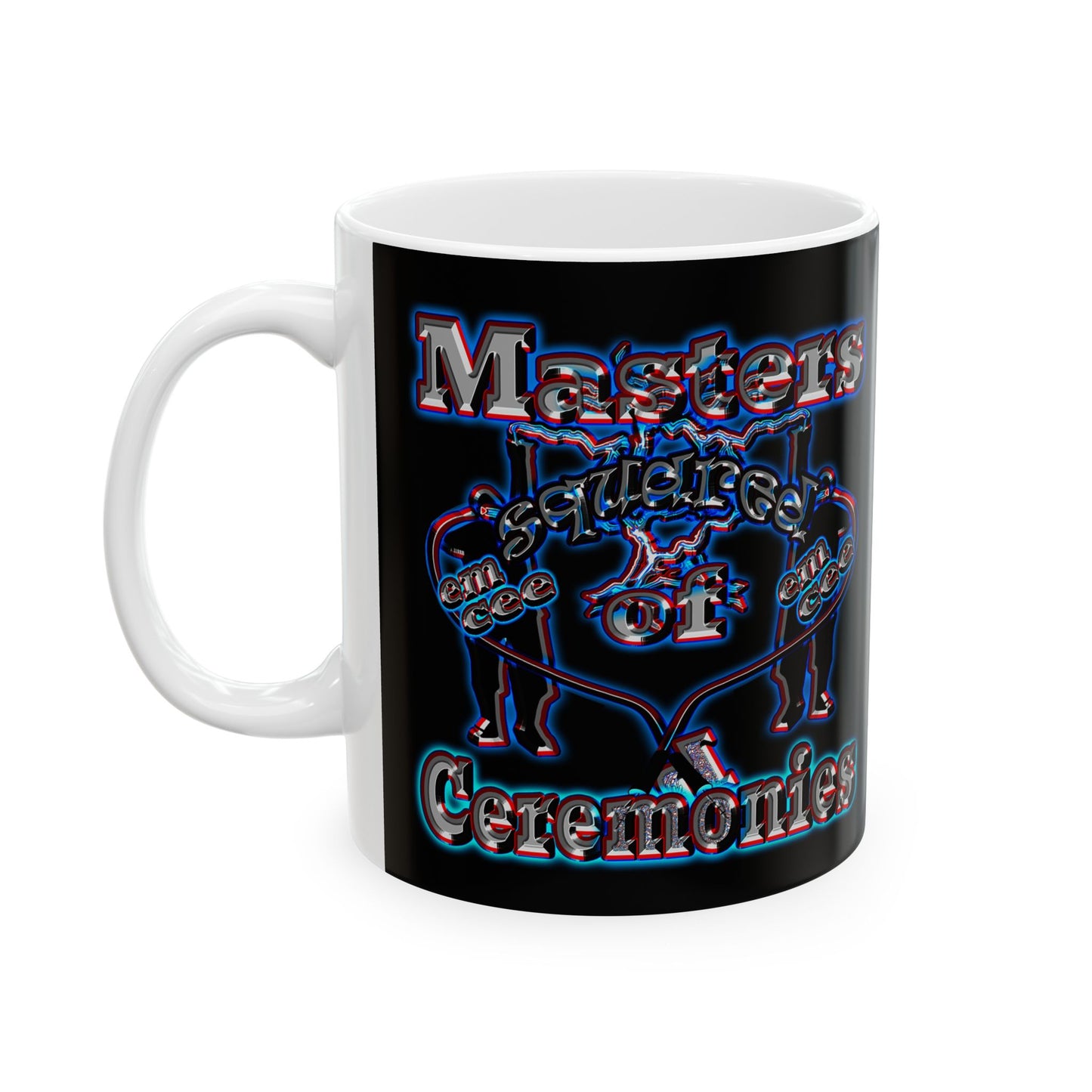 em cee squared - White Mug (black)