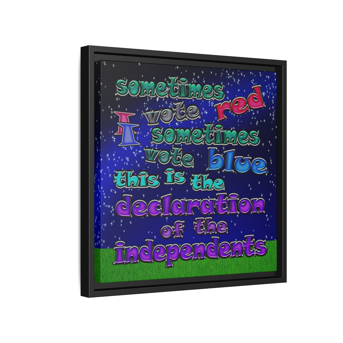 declaration of the independents - framed canvas art ('snoops' background)