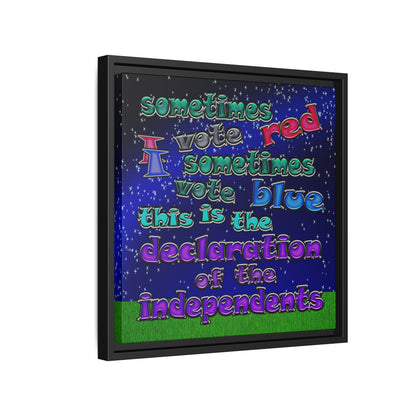 declaration of the independents - framed canvas art ('snoops' background)