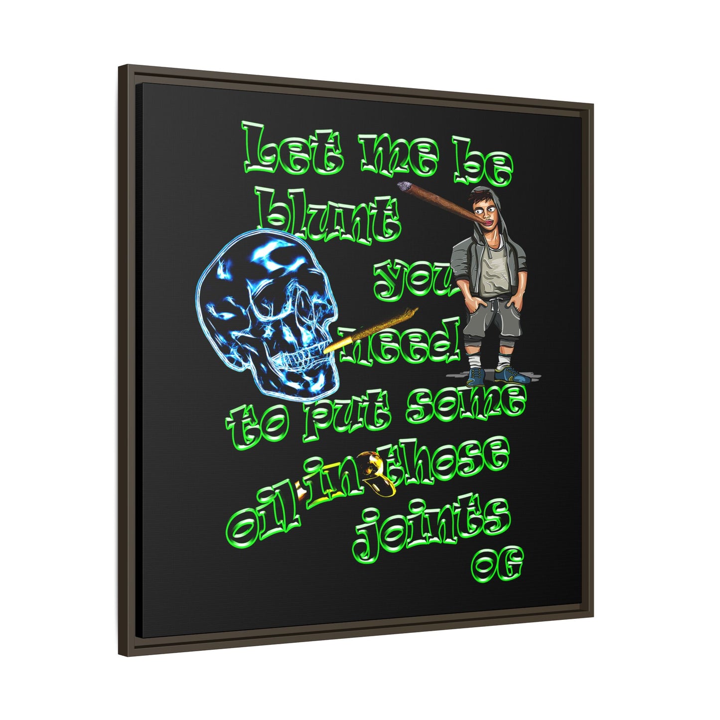 og - framed canvas art (black)