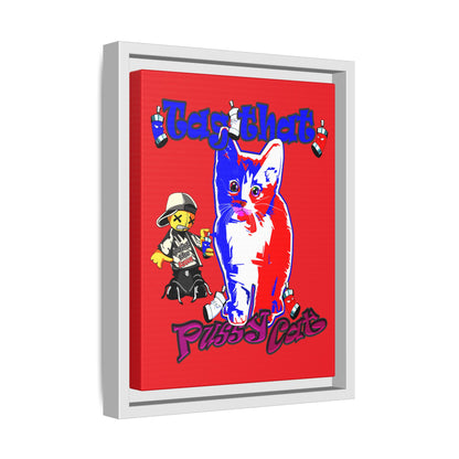 tag that - framed canvas art (red)