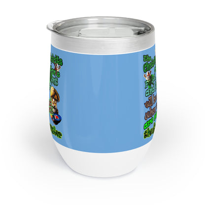 christmas spirits of boston - Chill Wine Tumbler (light blue)