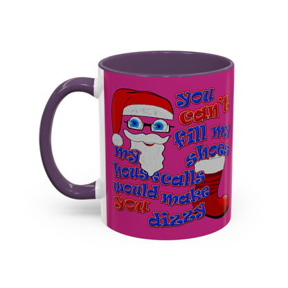 santa's shoes - Accent Mug (pink)