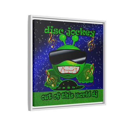 disc jockey - framed canvas art ('snoops' background)