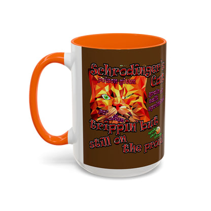 schrodinger's cat - Accent Mug (brown)