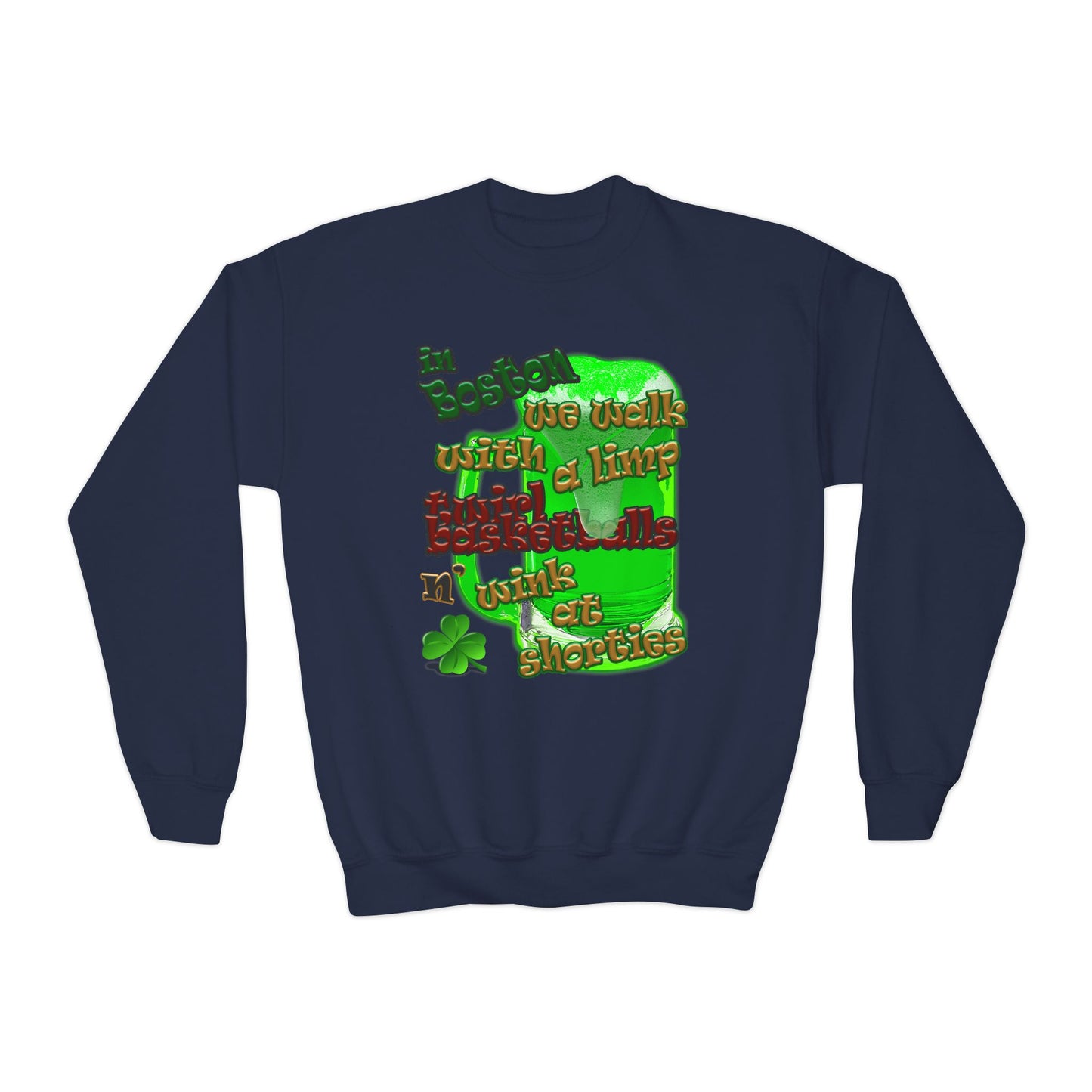 celtics logo - Youth Crewneck Sweatshirt