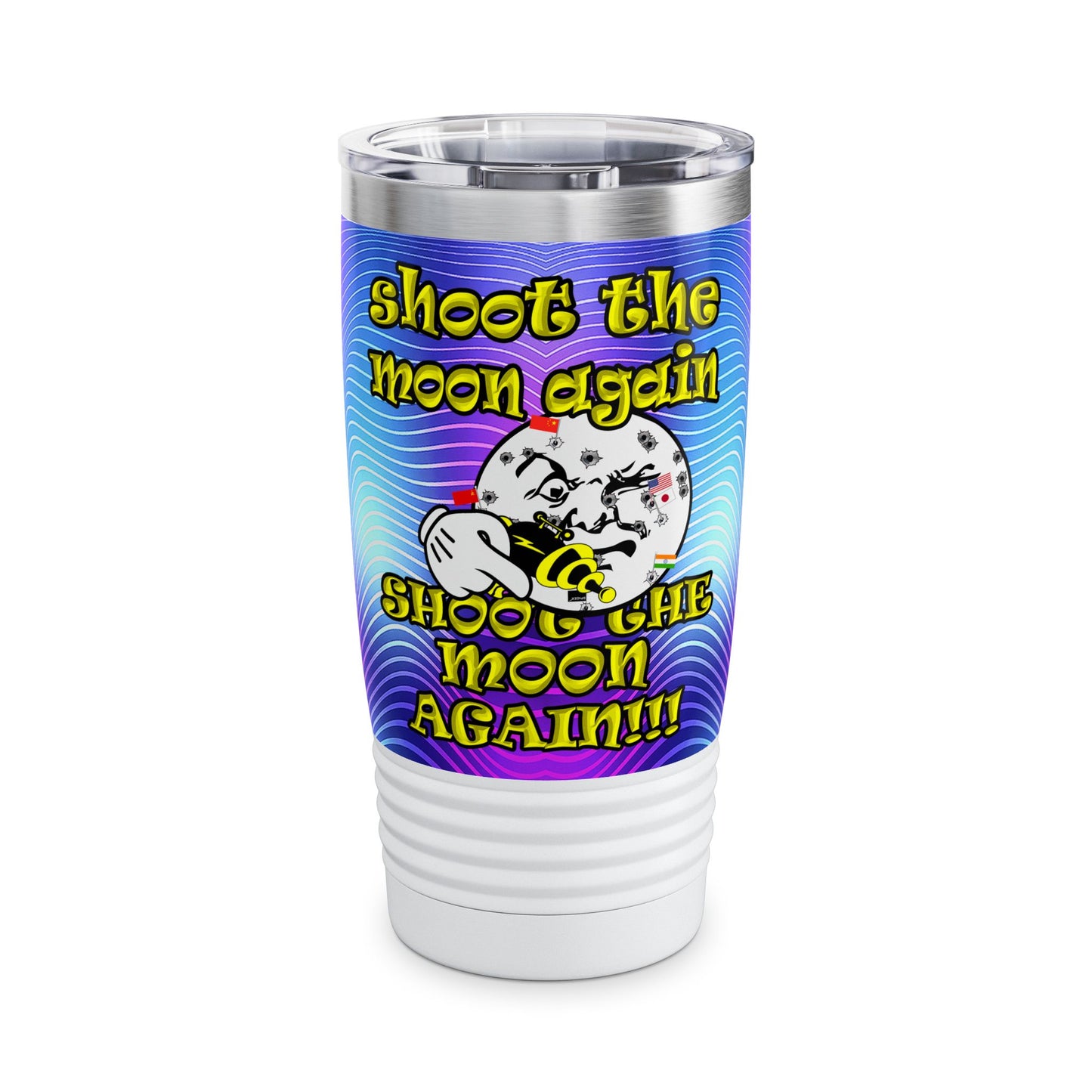 shoot the moon again - Ringneck Tumbler, 20oz (purple wave)