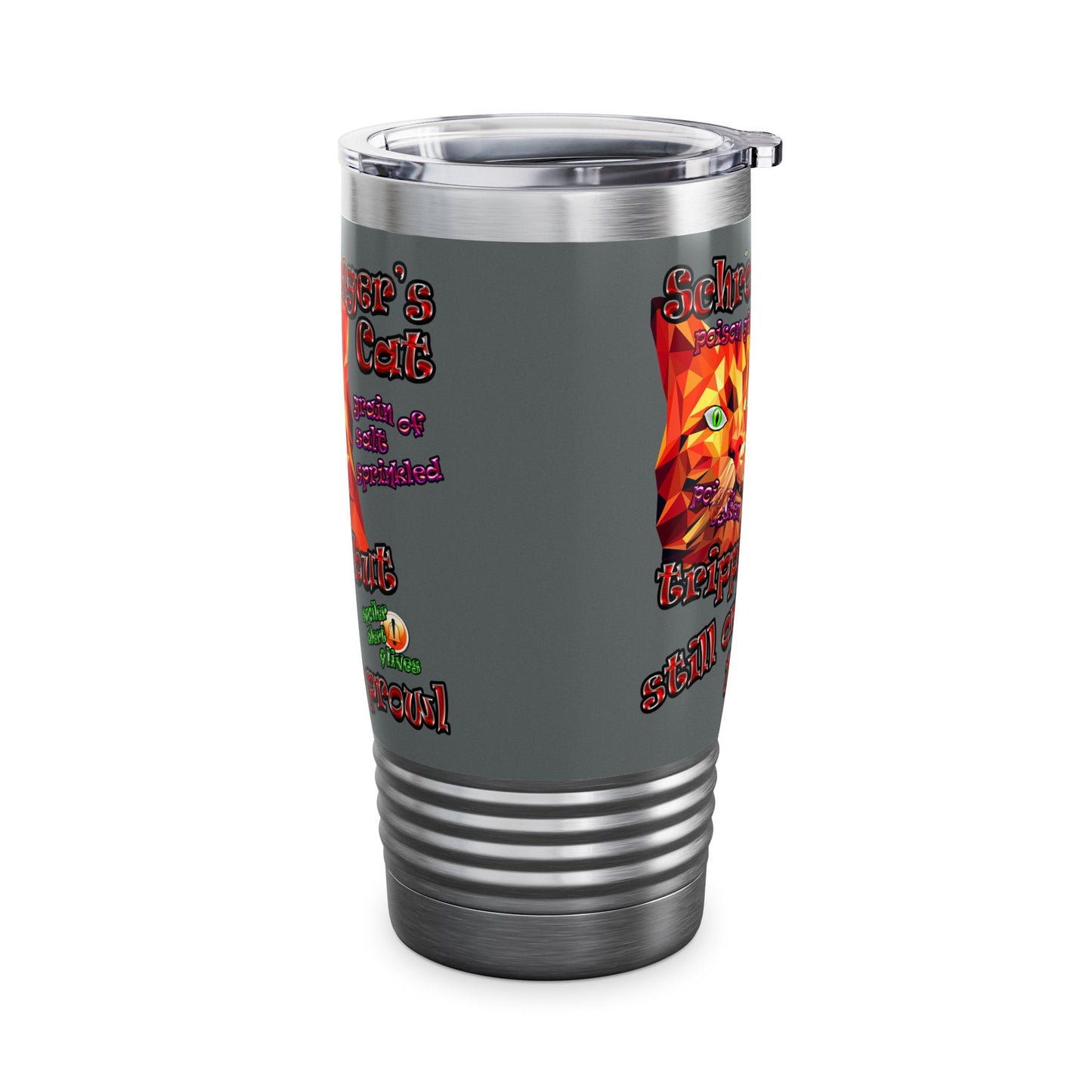 schrodinger's cat - Ringneck Tumbler, 20oz (dark grey)