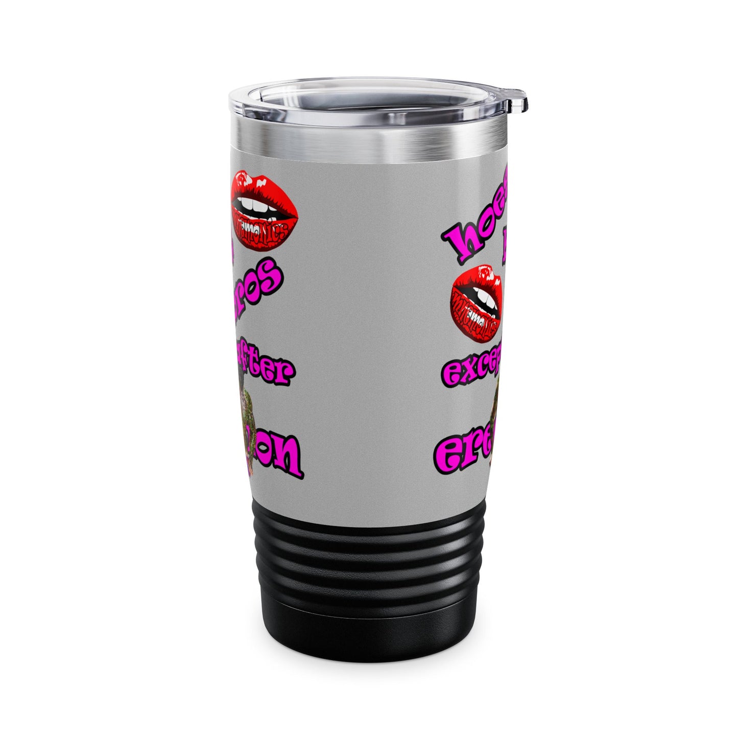 hoes b4 bros - Ringneck Tumbler, 20oz (light grey)