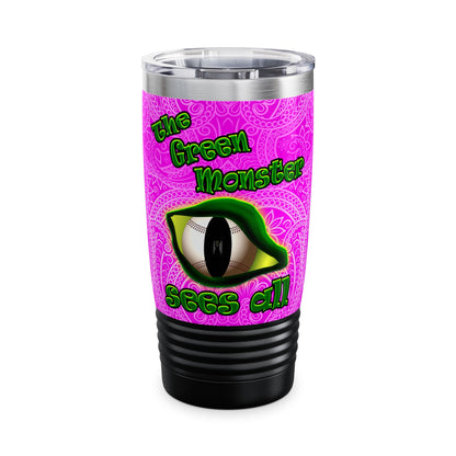 green monster - Ringneck Tumbler, 20oz (pink swirl)