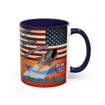 shoot for the stars - Accent Mug (burnt orange)