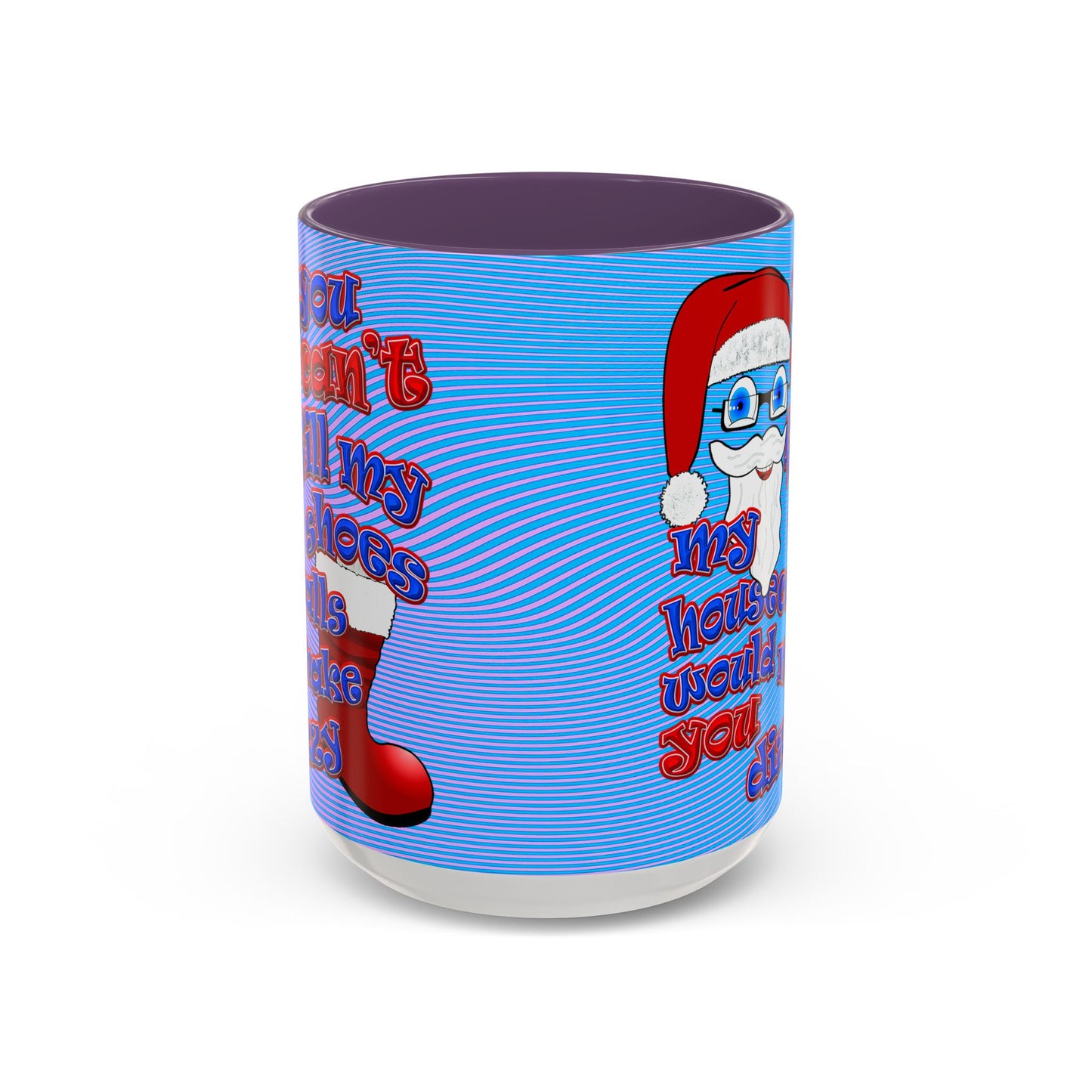 santa's shoes - Accent Mug (light blue-purple wave)