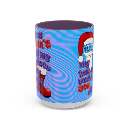 santa's shoes - Accent Mug (light blue-purple wave)