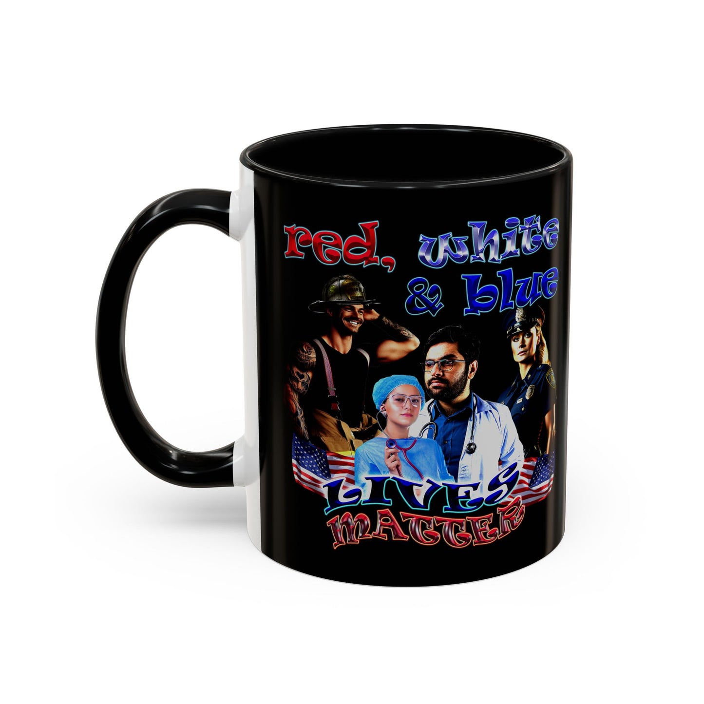 rw&b lives matter - Accent Mug (black)