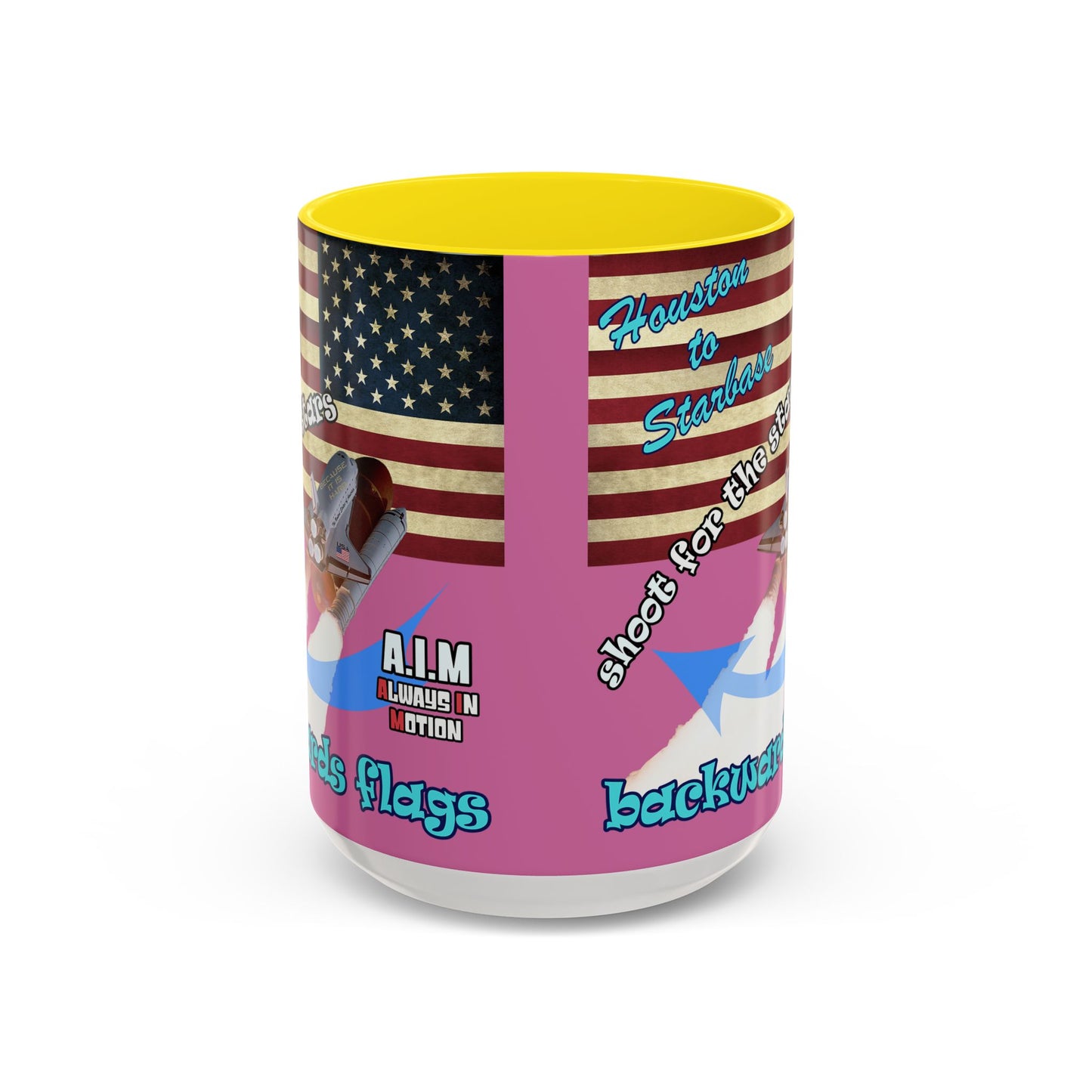 shoot for the stars - Accent Mug (light pink)