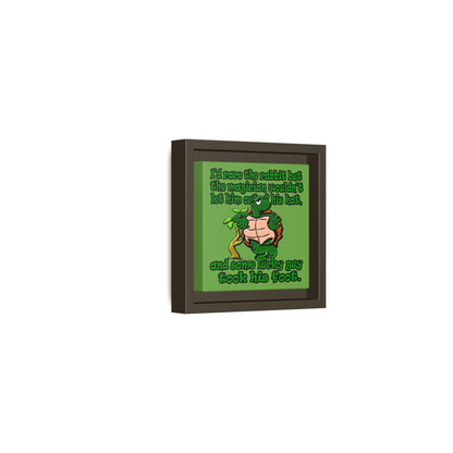 turtle race - framed canvas art (green)