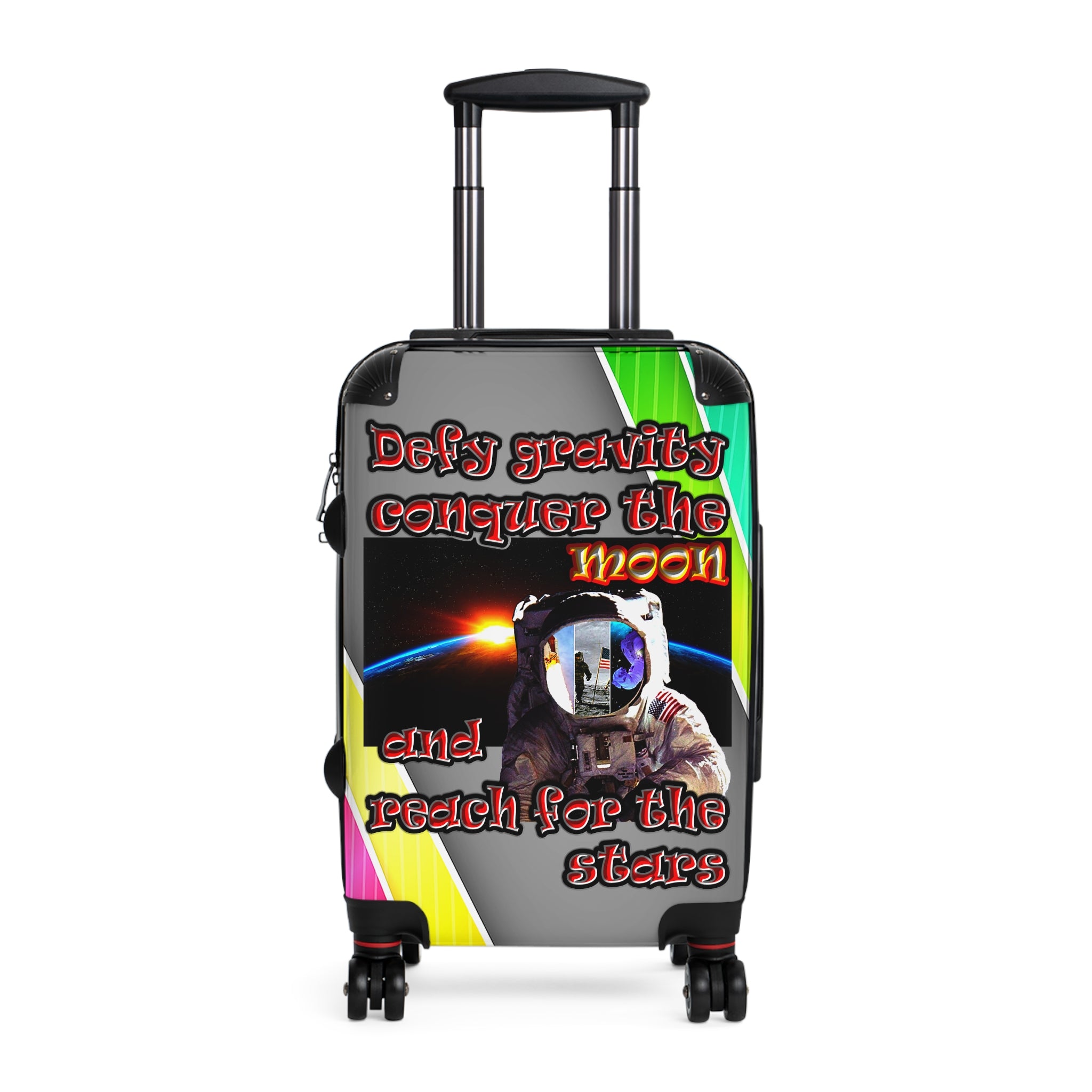 defy conquer reach - Suitcase (rainbow split)