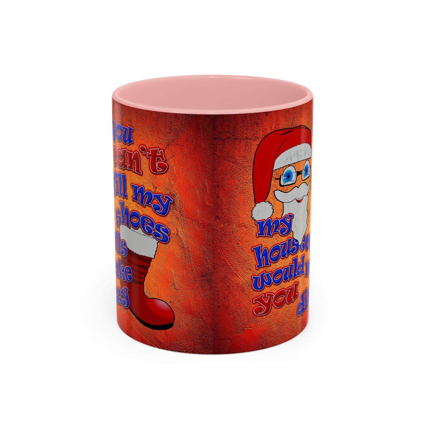 santa's shoes - Accent Mug (burnt orange)