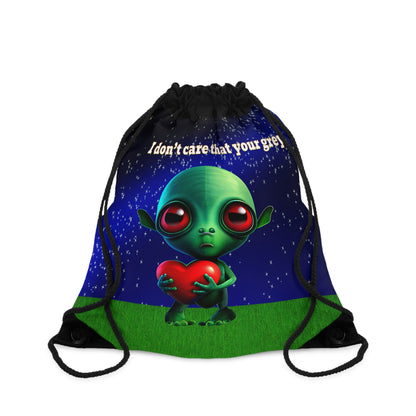 I don't care that your grey - Drawstring Bag ('snoops' background)